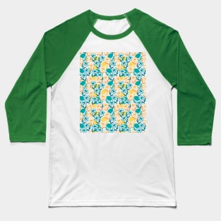 Summer Daisy Flower Pattern Baseball T-Shirt